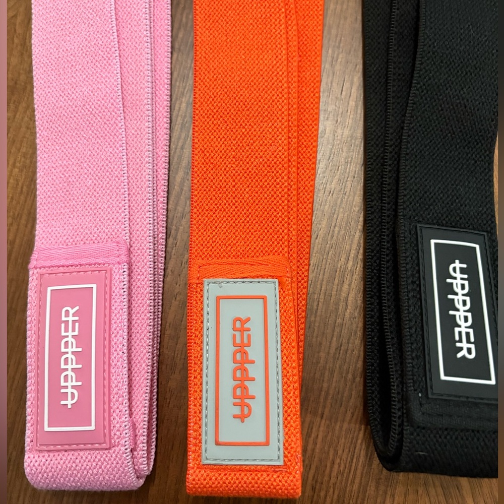 UPPPER Pink, Orange, and Black long Resistance Bands